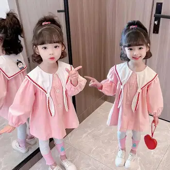Новые летние пальто для девочек 2023, Детские удобные повседневные рубашки в стиле принцессы, Детские топы, бутик одежды в простом стиле.