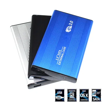 2,5-дюймовый ноутбук SATA HDD Чехол для Sata USB 3.0 SSD HD Жесткий диск Внешний корпус для хранения данных Коробка с кабелем USB 3.0